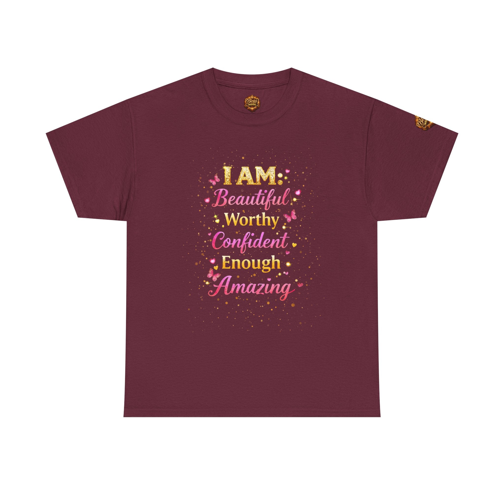 I AM Affirmations Typography T-Shirt | Inspirational Self-Love Tee