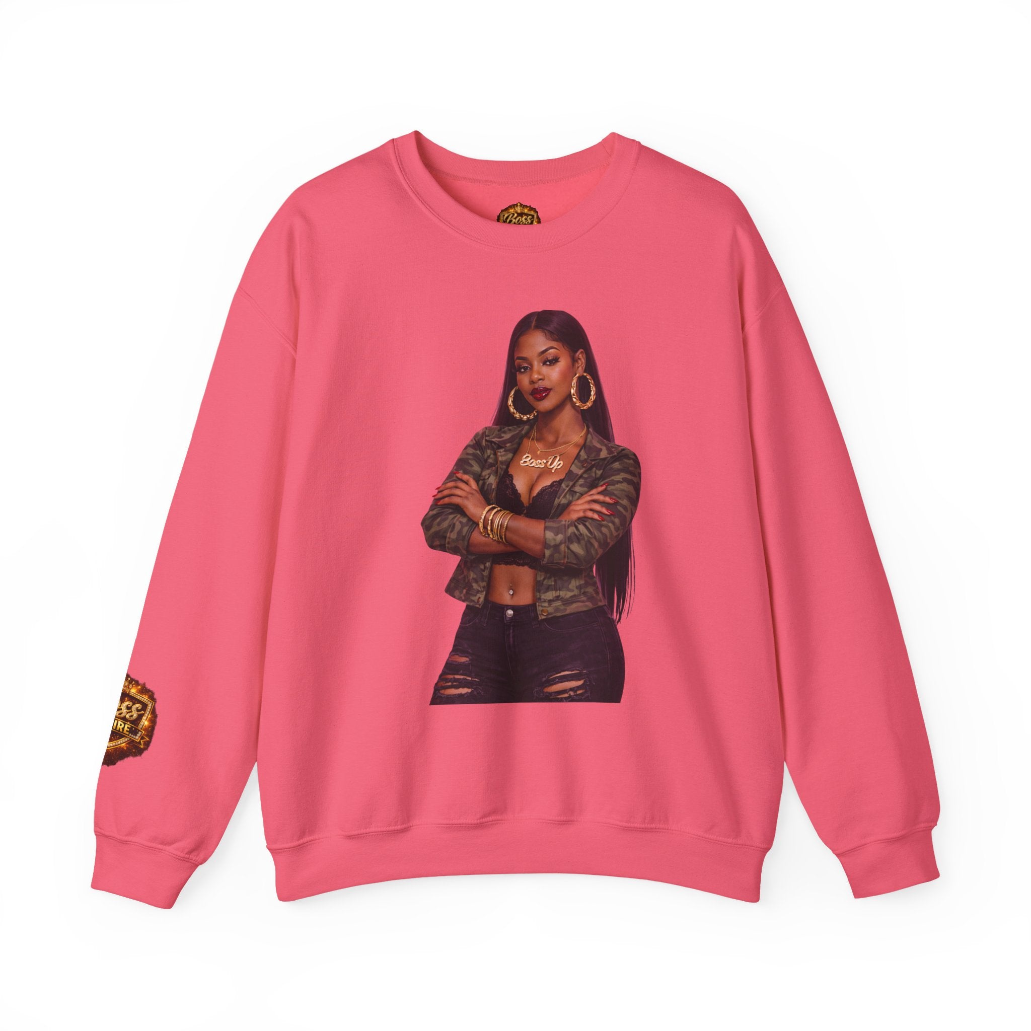 Confident Woman Illustration Crewneck Sweatshirt | Urban Fashion Graphic