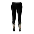 Mother day Floral Accent Black Leggings